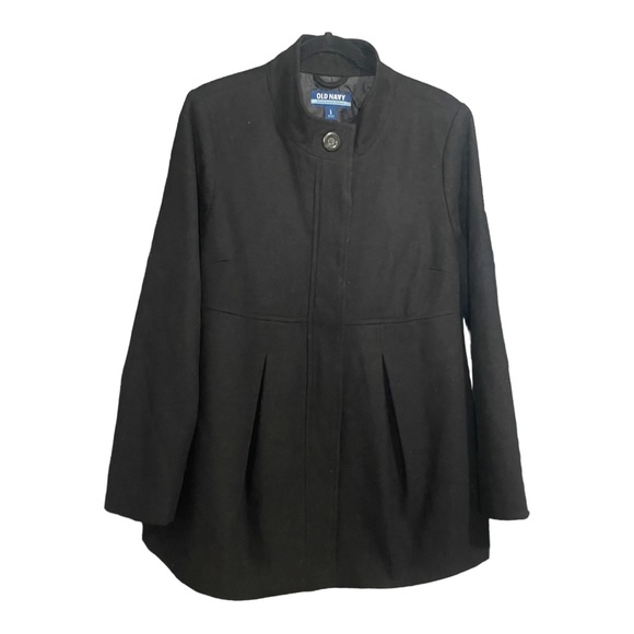 Old Navy Jackets & Blazers - Maternity Coat Old Navy Black Peacoat Wool Blend Large
